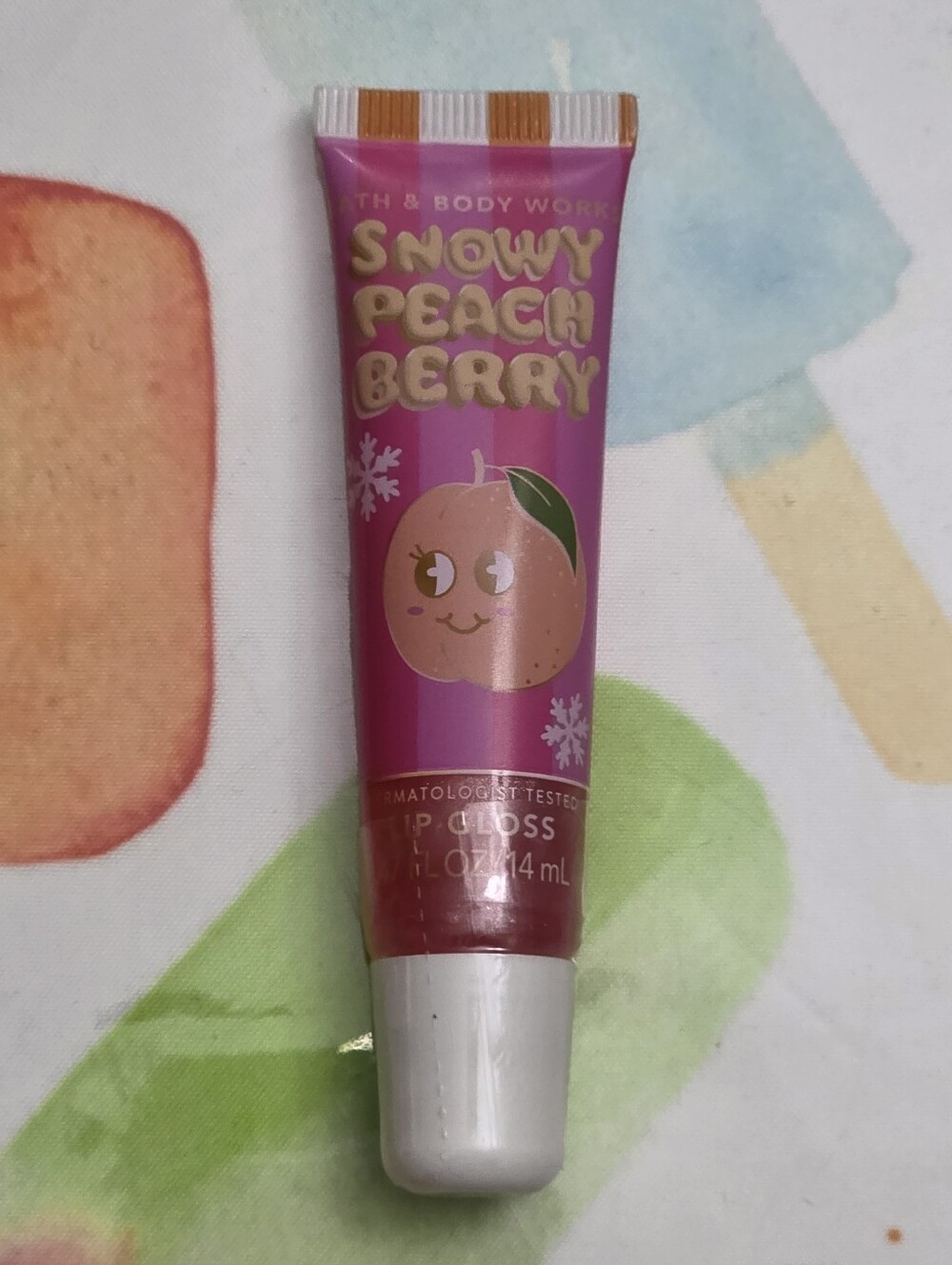 Bath & Body Works Snowy Peach Berry Lip Gloss  New Sealed RARE